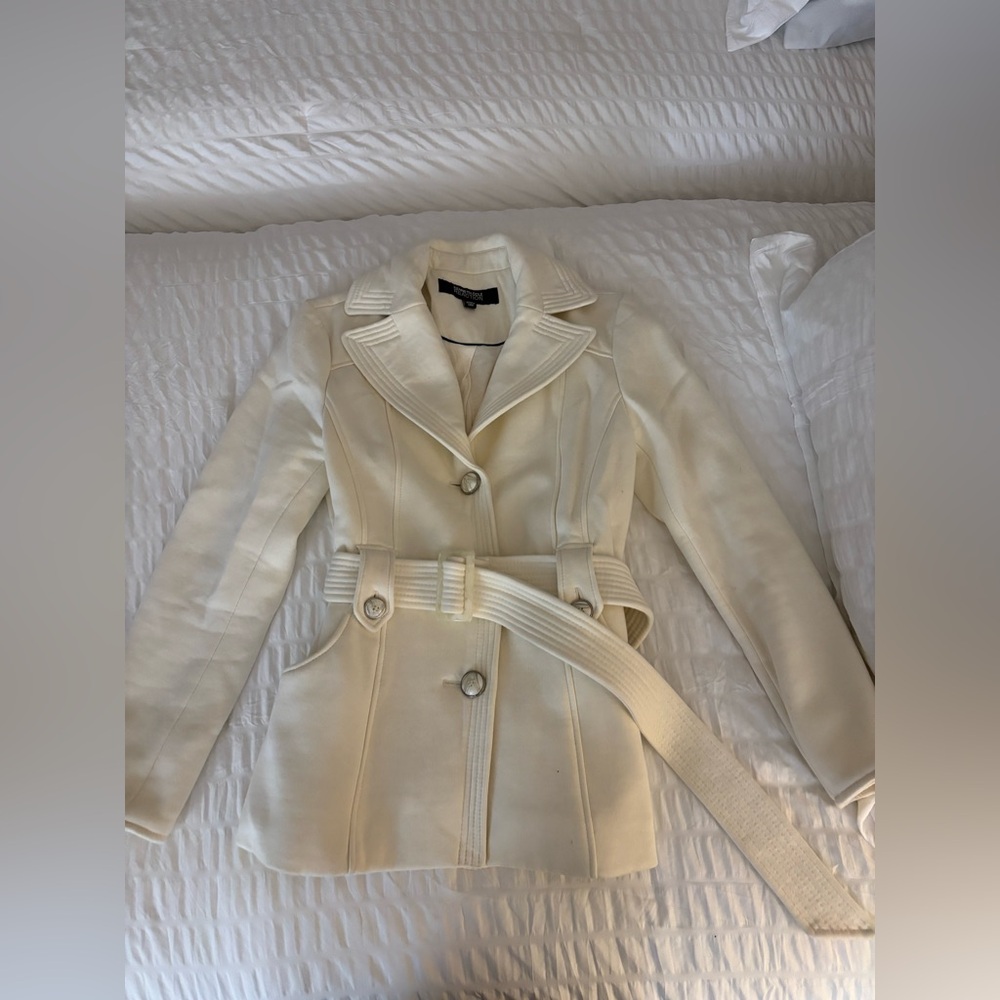 Kenneth Cole Cream Trench Coat